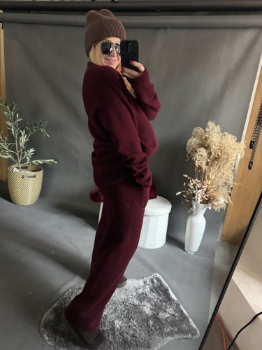 Set svetrový GUSTO-bordeaux