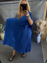 Šaty MOON-oversize postava 38-50-modré
