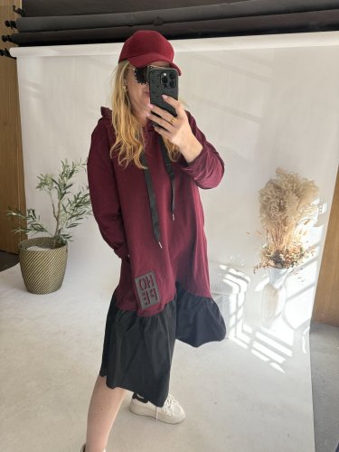 Šaty Home-čierne-bordeaux