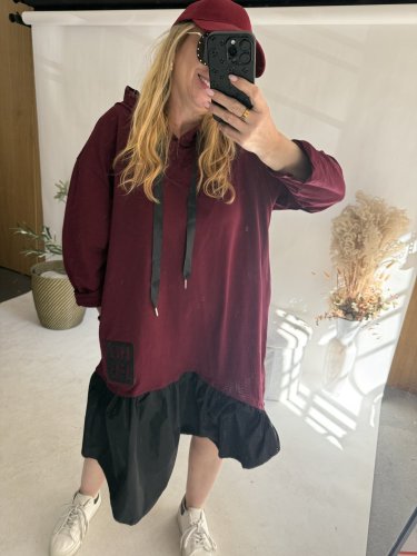 Šaty Home-čierne-bordeaux