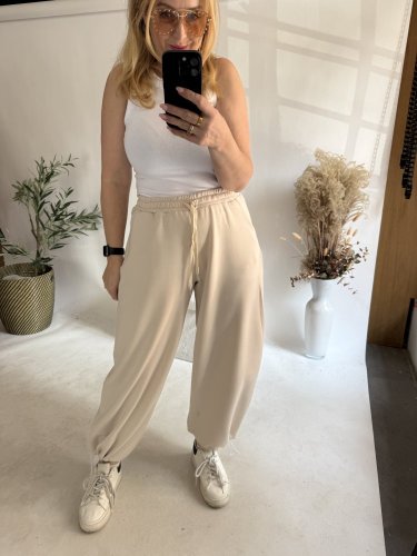 Tepláky Joyna-béžová