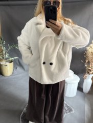 Kožíšek plyšák-krémový