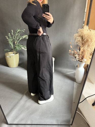 Kalhoty Pantagonna ve stylu sukně -čierná