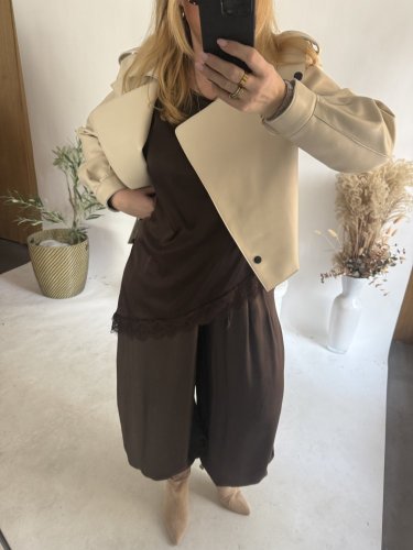 Kalhoty Chicca-hnědá