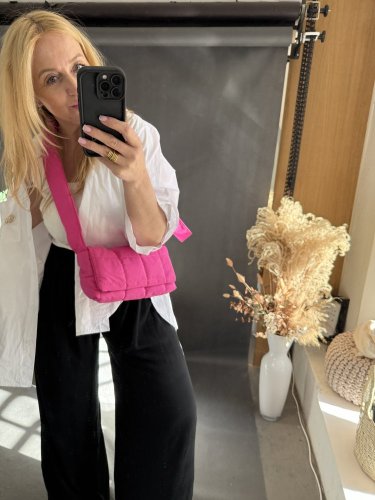 Kabelka prošívaná -pink