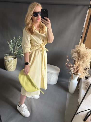 Šaty Business-citronově žlutá