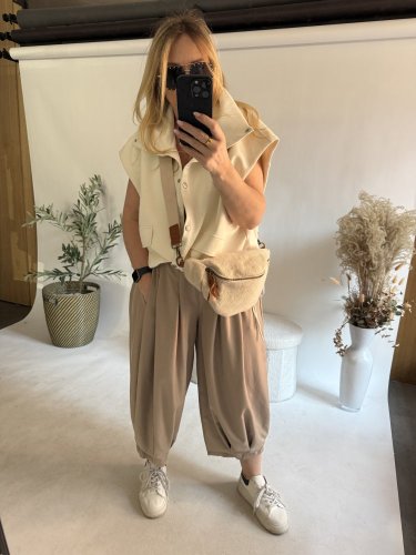 Nohavice Lux Luna-mocca