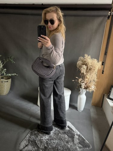 Džínsy Paris 2 šedo čierne