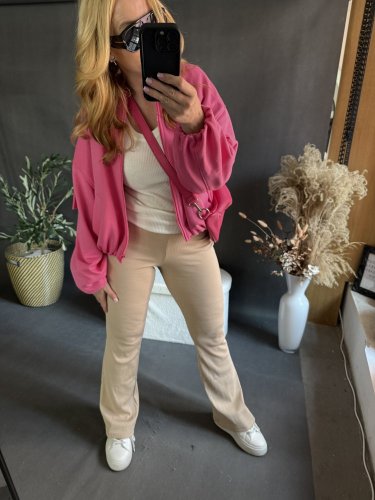 Legíny do zvonu-béžové