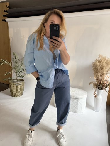 Nohavice v štýle Jeans modré-veľkosť 36 a 38