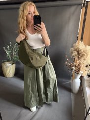 Kalhoty Pantagonna ve stylu sukně -khaki
