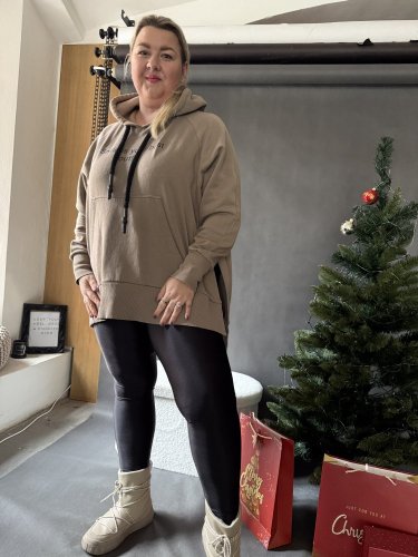 BODYSLIM LEGÍNY S PROŠITÍM - ČERNÁ - Velikost: XL
