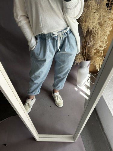 Teplákové kalhoty UNI SIZE ve stylu jeans