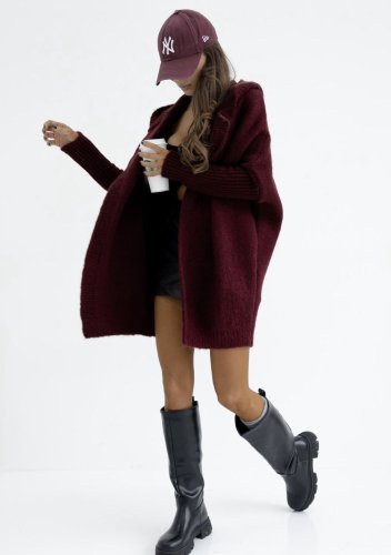 Cardigan Sempre-vínový