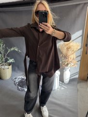 Košile Sun na suk-hnědá