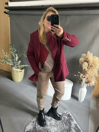 Sako Oversize zateplené-bordeaux