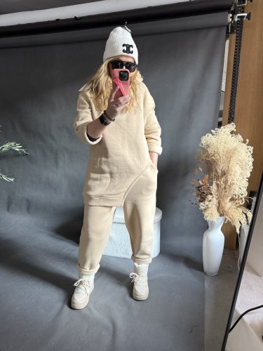 Oversize Tepláky Ocean-béžové