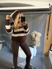 Svetr Pruh s kapucí