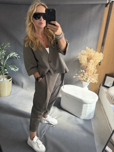 Nohavice SUN bez gombíka do 3XL-khaki