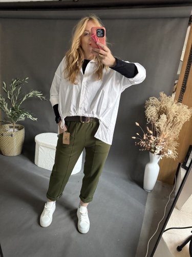 Nohavice Italian zelené