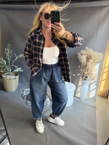 Džínové kalhoty sun PLUS SIZE-modré