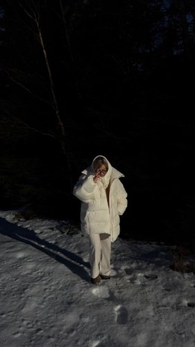 Bunda zimní Premium-krémová