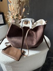 Kabelka Mellier-velká-chocolate