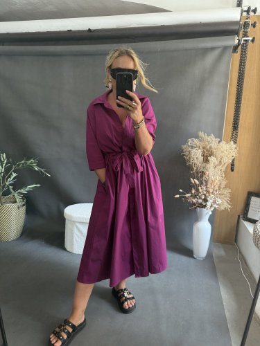 Šaty Business-fuchsia