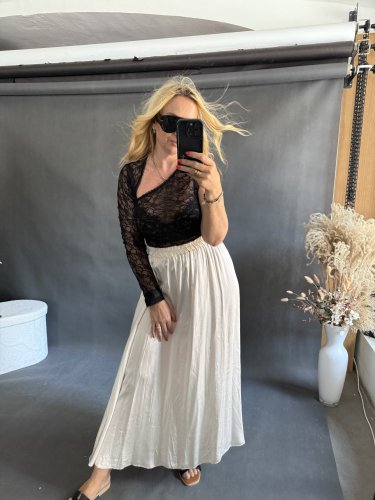 Body Krajka Lumina jeden rukáv - Velikost: M/L