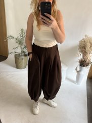 Nohavice Lux Luna-hnedá