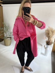 Košeľa Sun asymetrická-dark pink