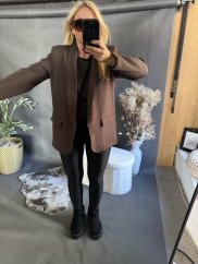 Sako basic na postavu XS-XL-hnedé