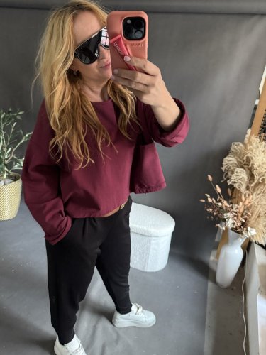 Tričko Sum s kapsou 2-vínové