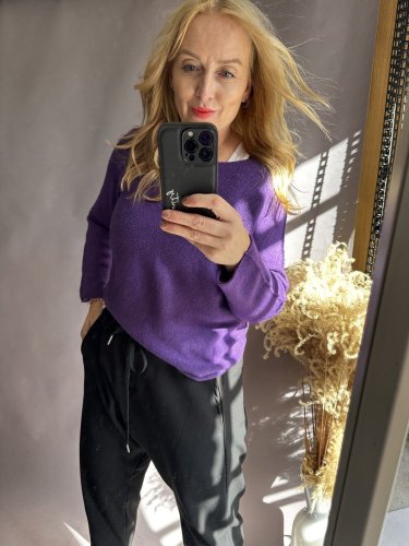 Sveter Moda-fialový