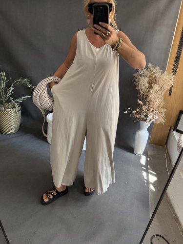 Overal SUN bavlna Oversize-béžový