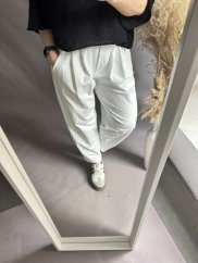 Teplákové kalhoty Loyia-bílé