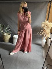 Set Moon 2-dlhé nohavice-pudrová