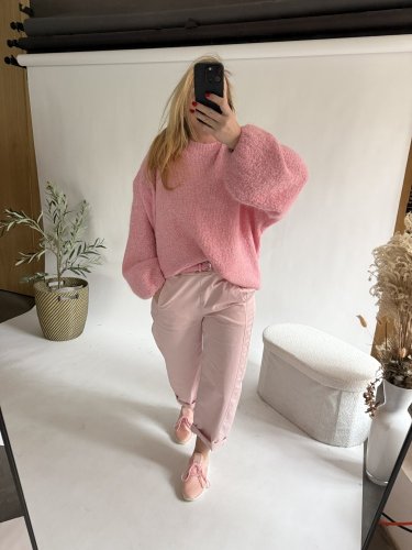 Nohavice Luisa Baloon-pudrové