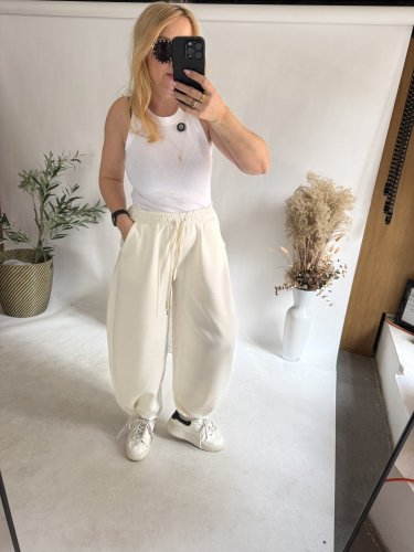 Tepláky Joyna-bílá