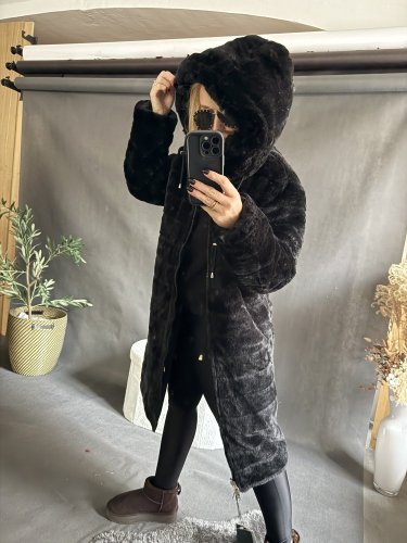 Bunda/Parka Sissi-Oboustranná-černá