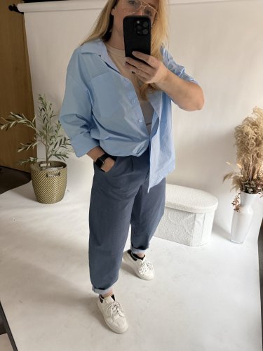 Nohavice v štýle Jeans modré-veľkosť 36 a 38