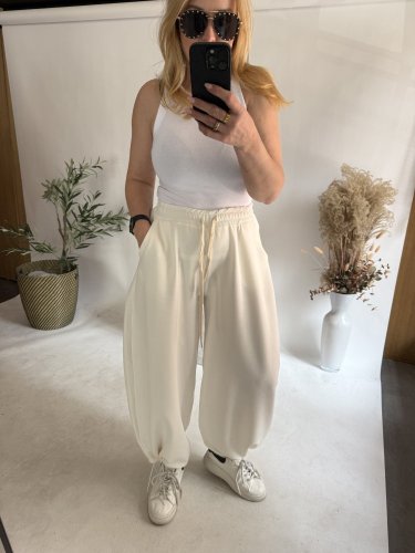 Tepláky Joyna-bílá