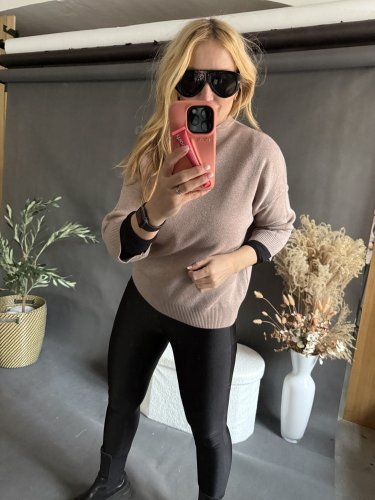 Svetr Artemo 2-mocca