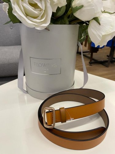 Kožený opasok Miss 2-cognac