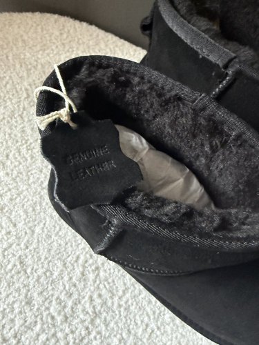 Válenky na platforme kožené-čierné-nižšia platforma