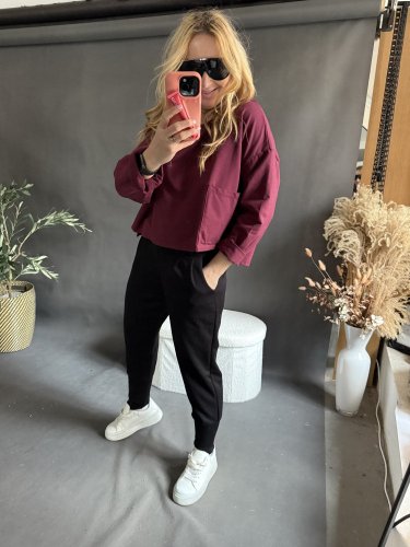 Tričko Sum s kapsou 2-vínové