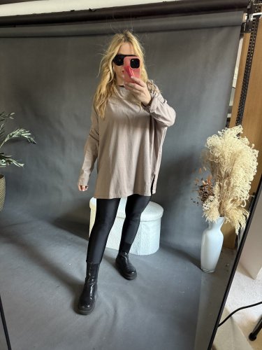 Tričko/tunika plus size-béžová