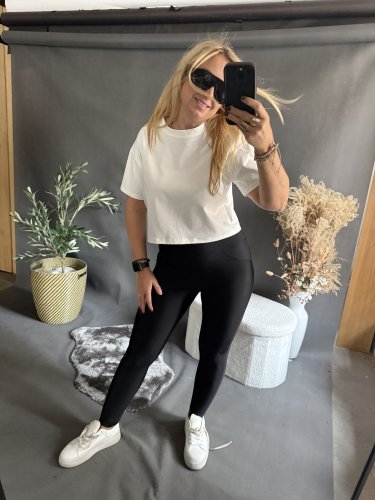 Tričko CROP viskoza-bílé