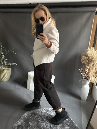 Džínové kalhoty Sun-UNI velikost-hnědé