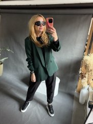 Sako basic na postavu XS-XL-tmavě zelená